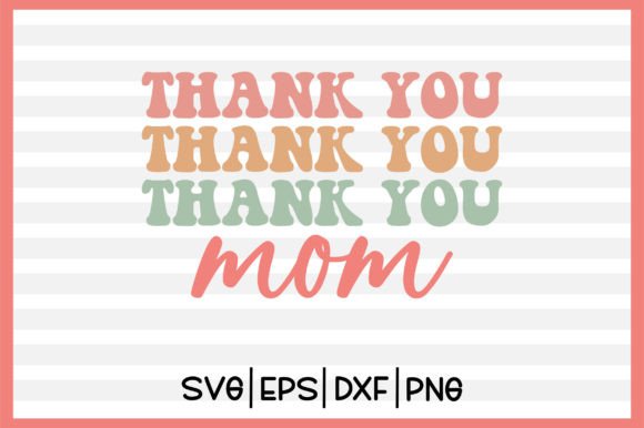 Retro Heartfelt Design for Thanking Mom